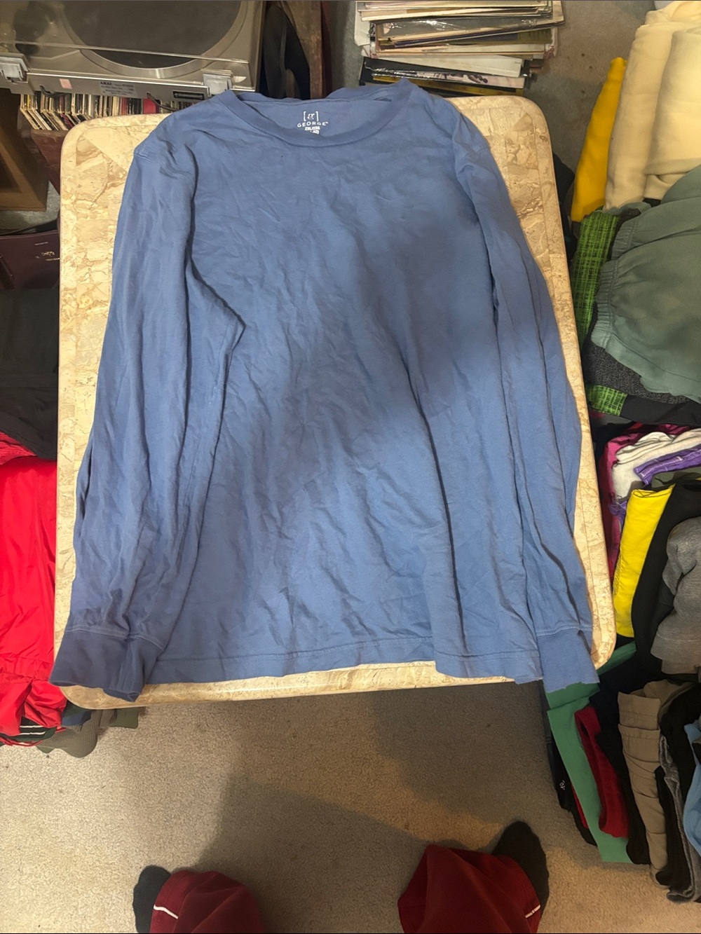 George Men's Long Sleeve Tee Blue